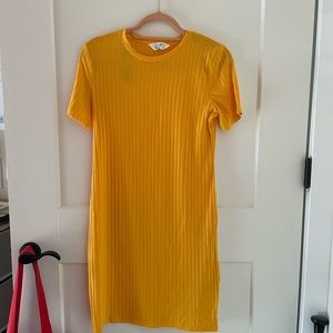 Orange Ribbed Dress
